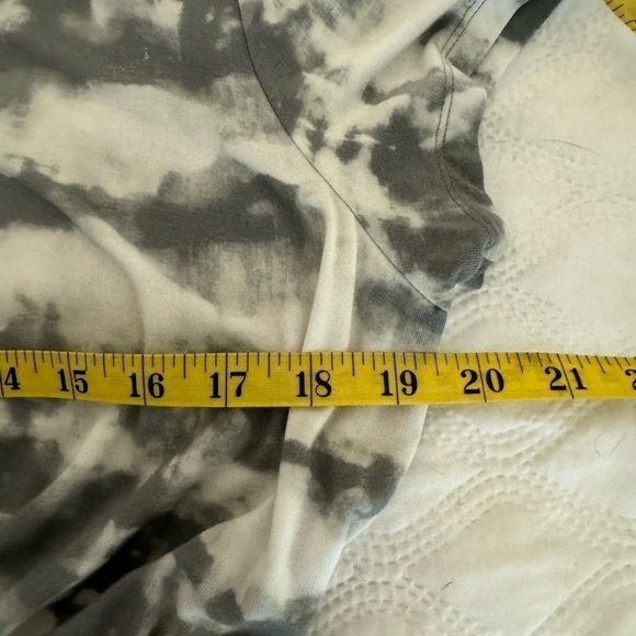 Style & Co. Shirt Sleeve Tie Dyed Maxi Dress Misses size L. Gray ‘ white. NWOT - Picture 9 of 9